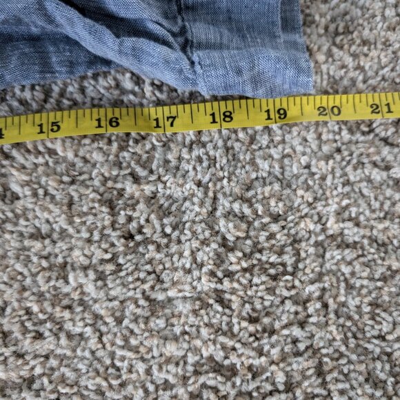 EUC  J Jill Linen shirt with roll up sleeves, Large Tall (L Tall) - Picture 7 of 8